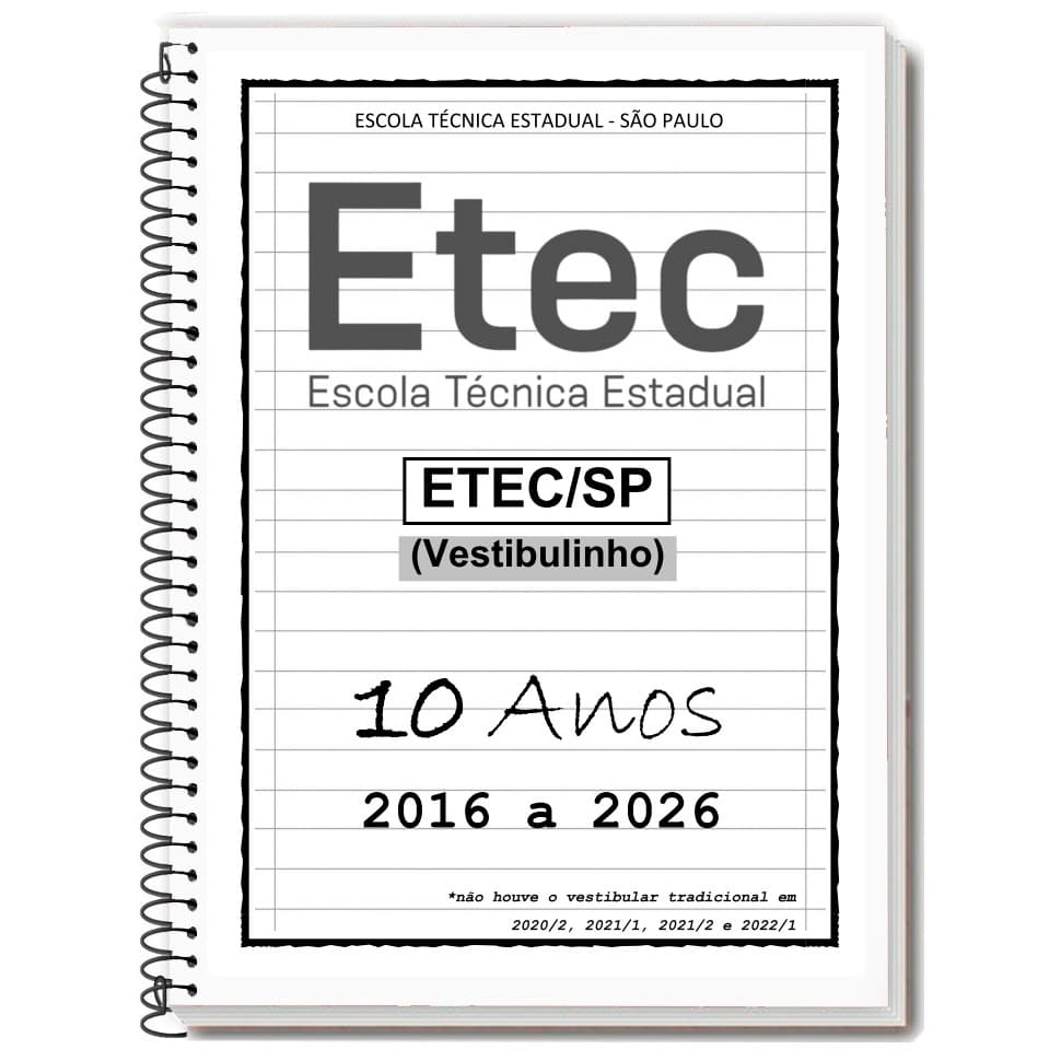 ETEC-SP (Vestibulinho) 2026 - Apostila de Provas + Gabarito