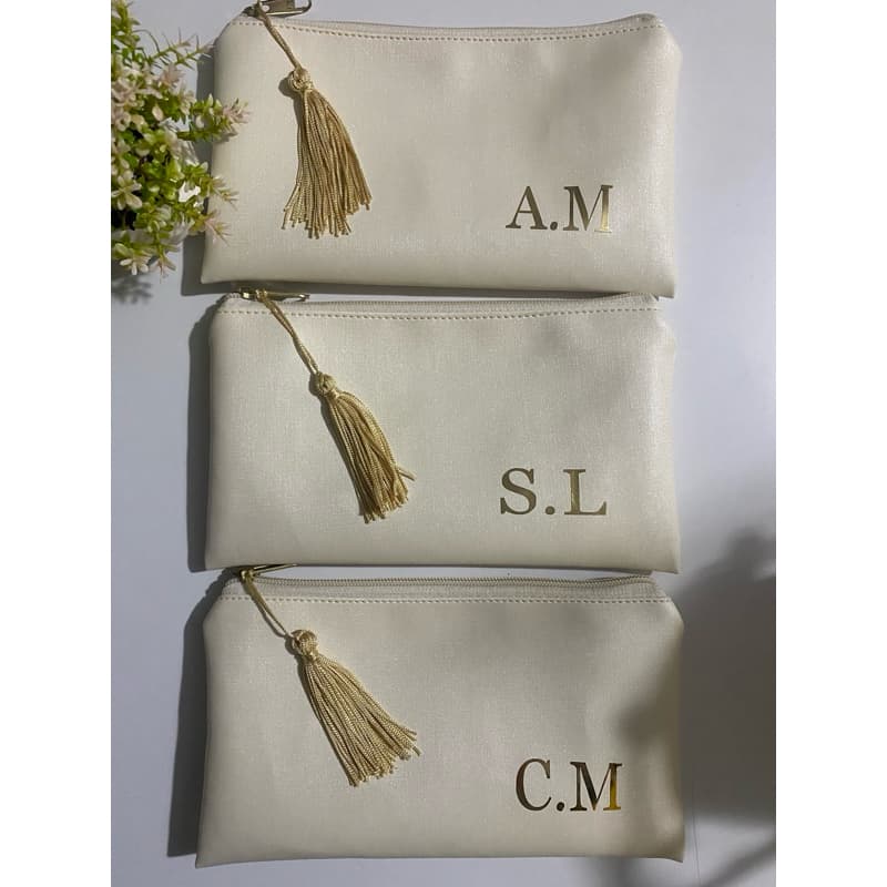 ✨Necessaire Penélope✨ Kit com 5 unidades. Personalizado com nome ou iniciais.