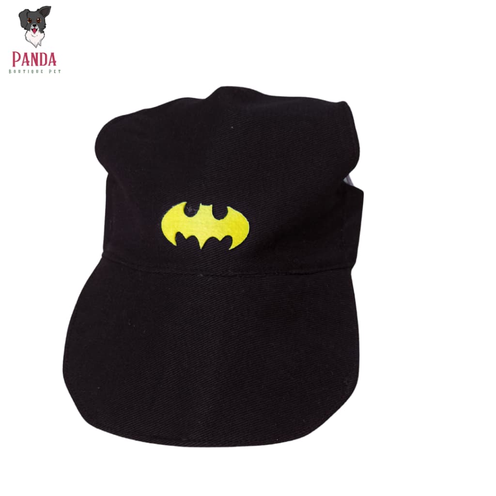 Boné Pet Batman para Cachorros e Gatos | Ajustável | Tamanhos PP ao GG