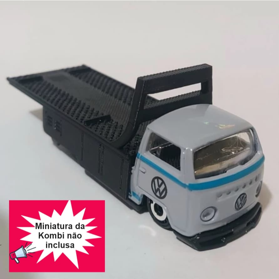 PRANCHA PLATAFORMA EM MINIATURA PARA VOLKSWAGEN KOMBI T2 ESCALA 1/64 HOT WHEELS MINI GT KAIDO HOUSE