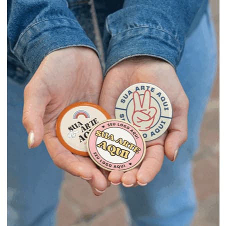 100 Bottons Personalizados - INSIRA SEU LOGO! Botton button bottom broche personalizado