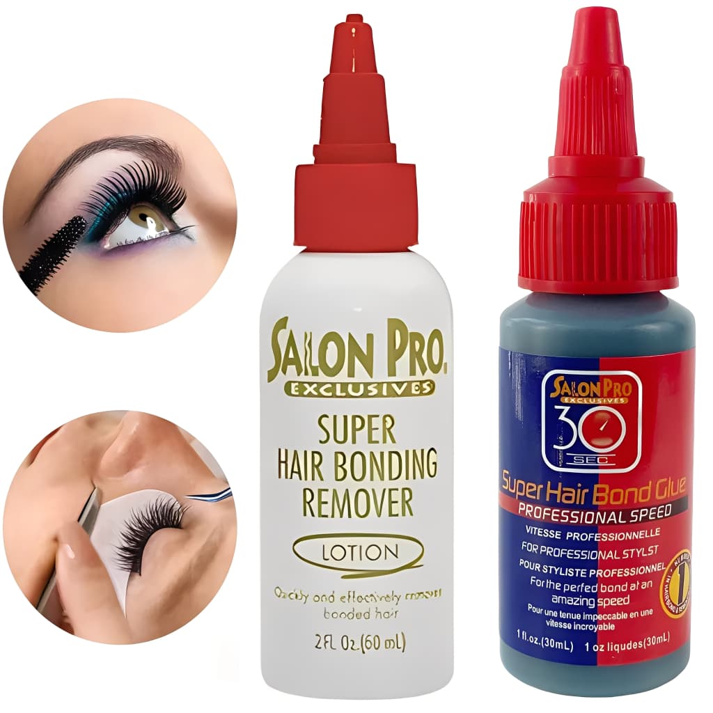 Cola 30 Sec. Para Extensão de Cílios 30ml + Loção Removedor de Cola 30ml Salon Pro