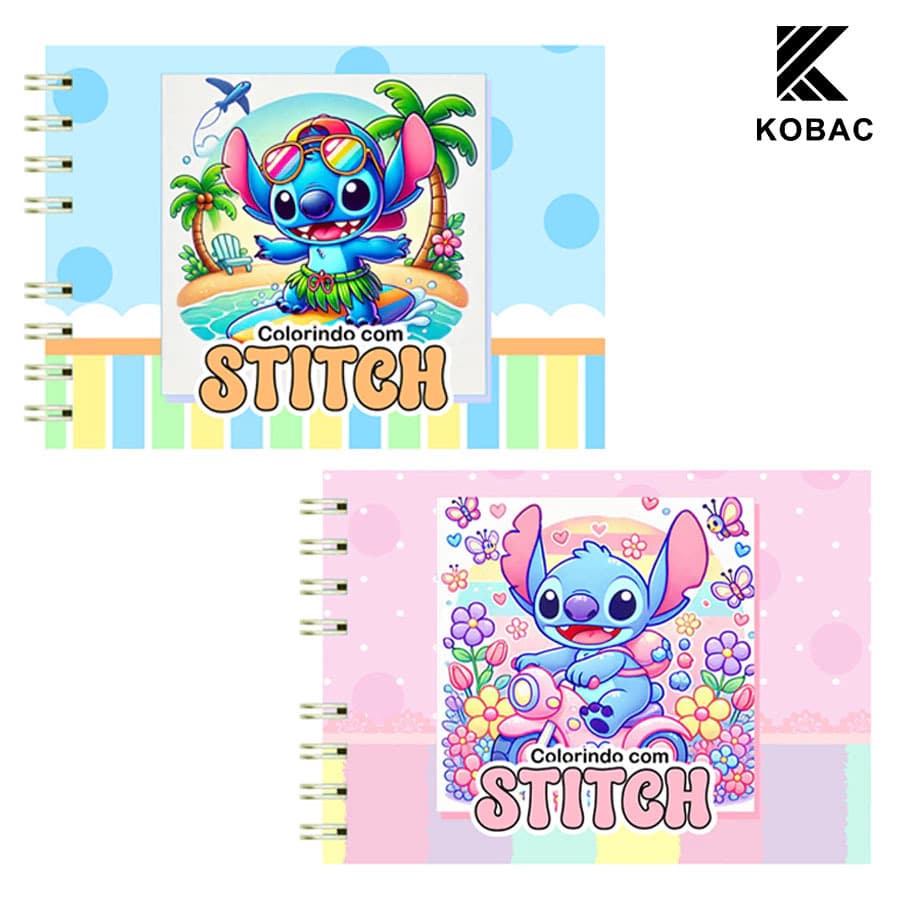Livro colorindo com Stitch Capa dura 50 folhas