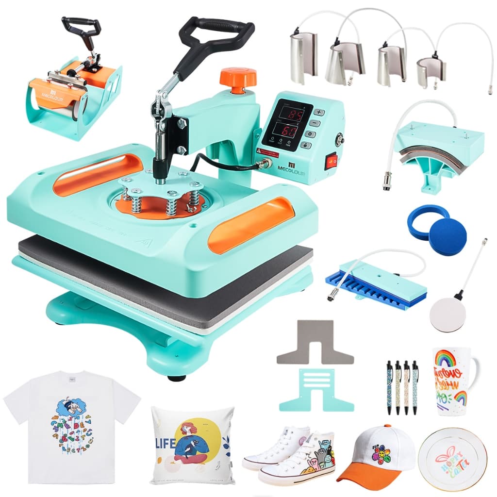 Prensa Térmica 11 IN 1 Kit Sublimação Completo Transferência Multiuso Personalizações Mecolour