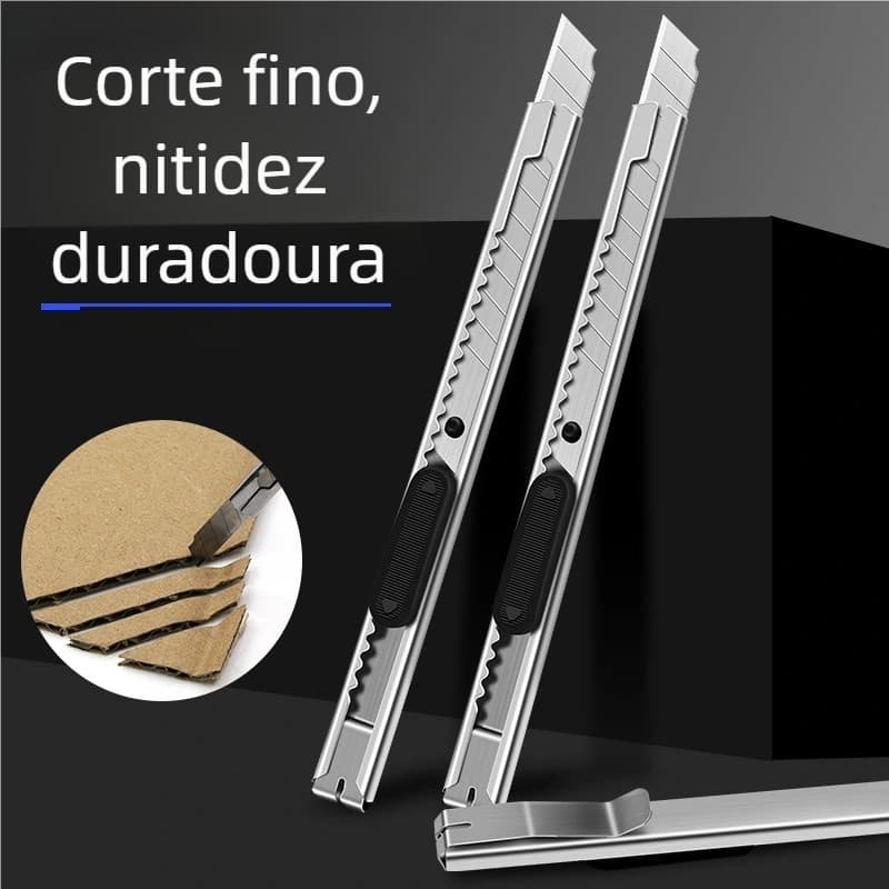 Estilete Profissional de Metal 30° 9mm - Para Aplicação de Adesivo e Embalagens