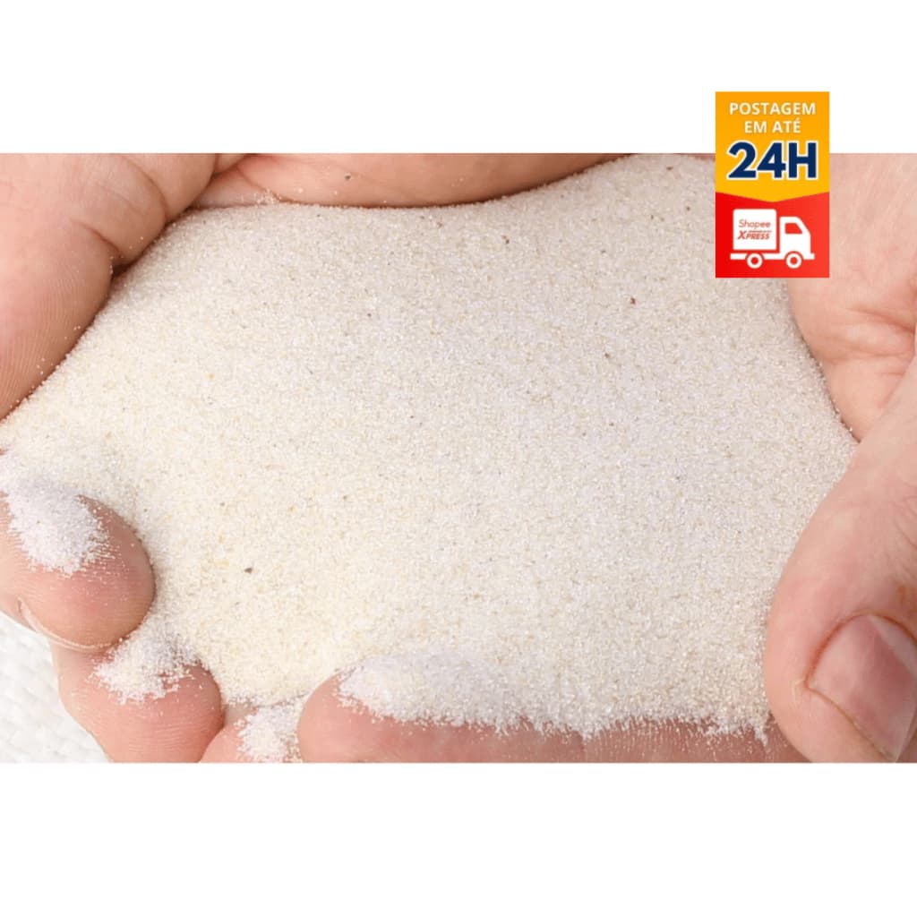 Areia de Duna Branca Premium Aquário Lagos  e Terrários N00