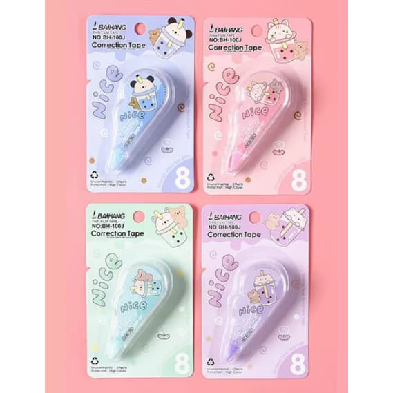 Kit 6/3/1 peçaS  Fitas Corretiva  5 MM x 8 M  Secagem Imediata Corretivo Em Fita Barato