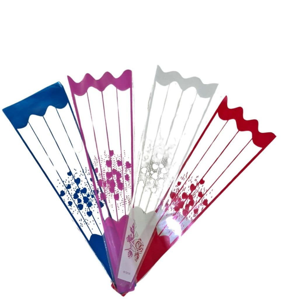 Embalagens Para Botões de Rosas Individuais Vermelha e Branca 36cm