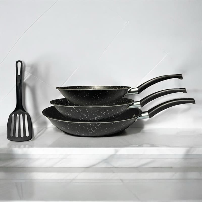 Kit Frigideira Antiaderente Teflon 7 Camadas 4 Peças + Espatula