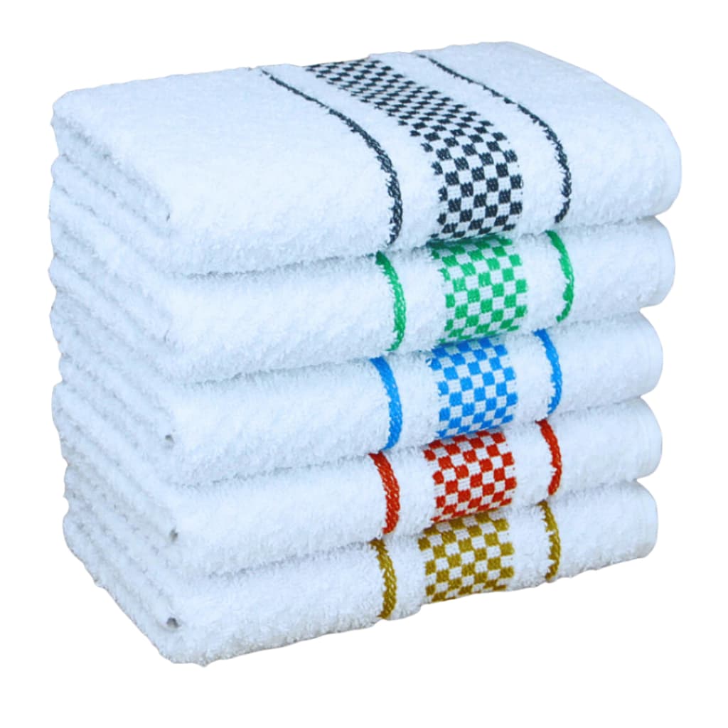 Kit 5 Pano de Prato Premium Atoalhado Grosso 100% Algodão 45x70cm Cozinha Copa