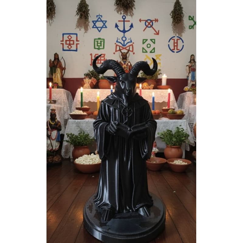 Imagem estátua Belzebu feito em côr única (preto)