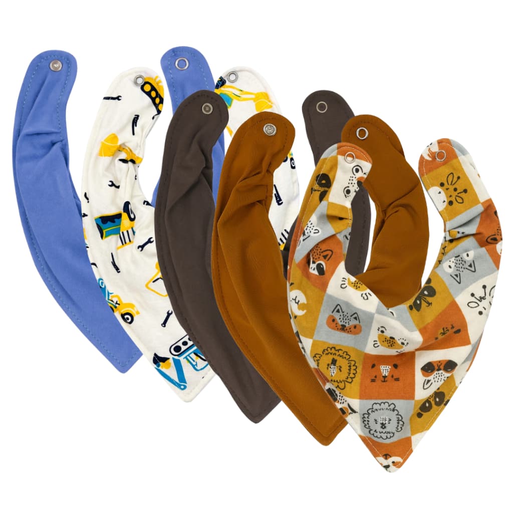 Babador Bandana Bebê Impermeável, Kit 5, Premium Eternizare