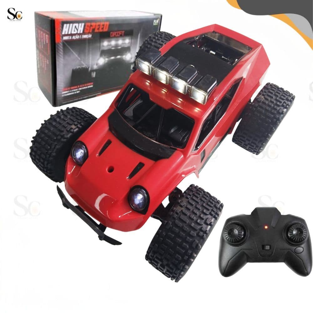 Carrinho Drift de Controle Remoto Carro Off-Road Com Faróis de LED Diversão Garantida