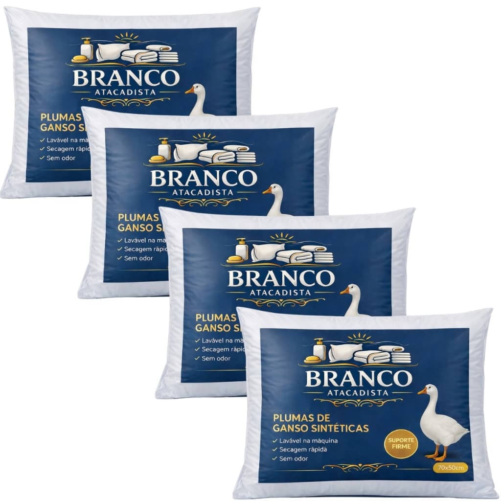 Kit 1 a 10 Travesseiro Plumas Antiácaro Toque Suave Macio Luxo