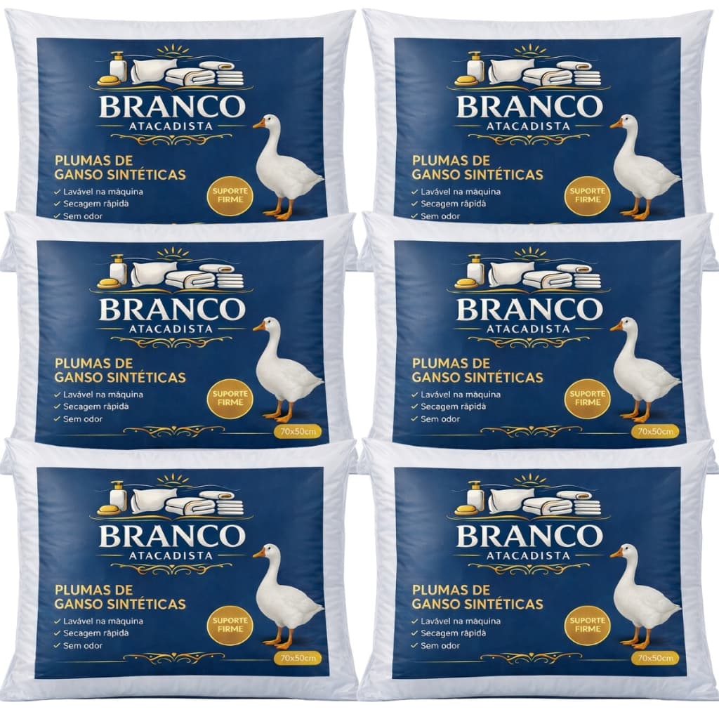 Travesseiro 100% Pluma Toque Suave Luxo Antiácaro Antialérgico