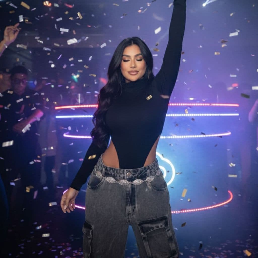 Body Cavado  Feminino Suplex Manga Longa Bori Cavadão nas Laterais Estilo Gringa Gola Alta