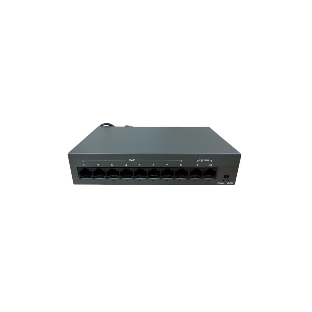 Switch Poe 8p Vlan Gigabit 802.03af/at + 2 Uplink