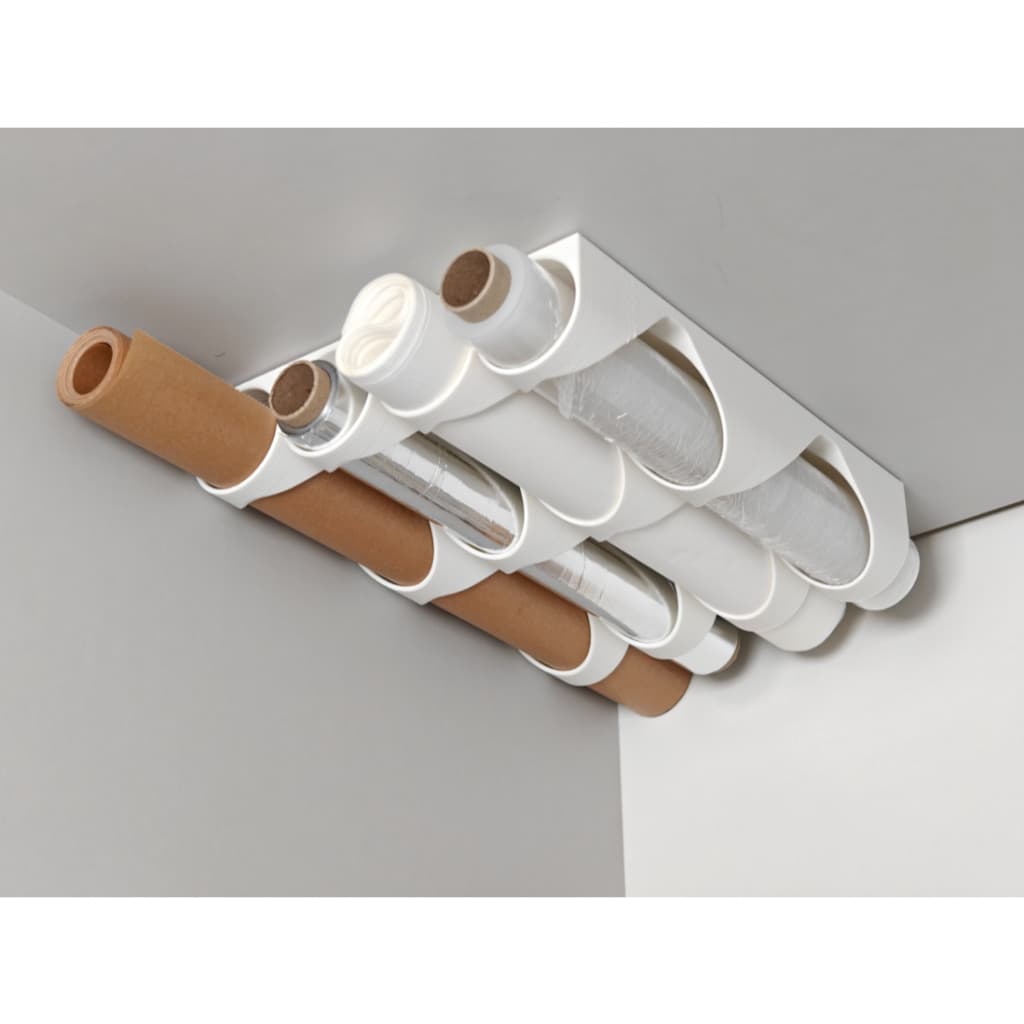 Suporte Porta-Rolos para Cozinha - Organização Prática para Armários