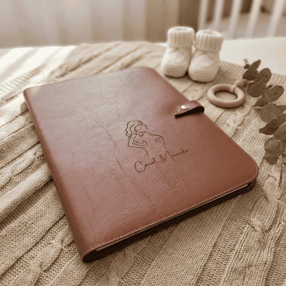 Pasta Pré-Natal Personalizada Porta Documentos do Bebê e da Gestante Pasta Catálogo Organizadora