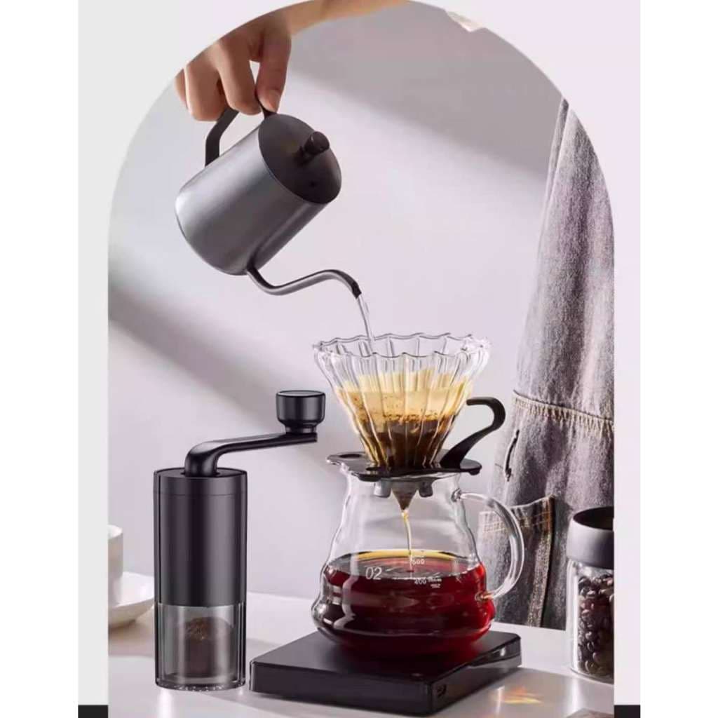 Moedor de Café Manual com Ajuste de Moagem Grosso e Fino - Manivela Prática e Portátil