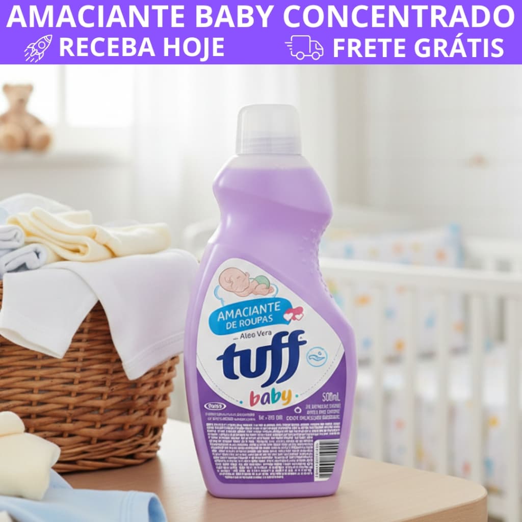 Amaciante Baby 500ml Aloe Vera Concentrado Suave Hipoalergenico