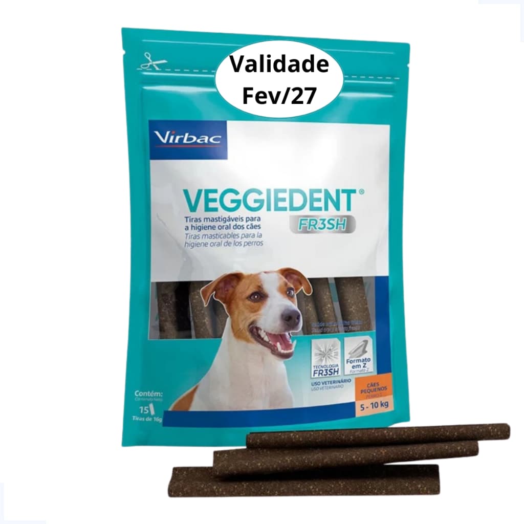 Veggiedent Fresh 15 Tiras Virbac Para Cães