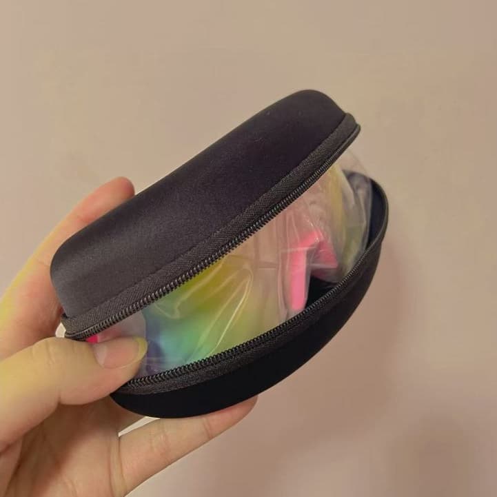 Kit 2/5/10 Estojo de ziper pra oculos de sol tamanho normal e ampliado e bicicleta