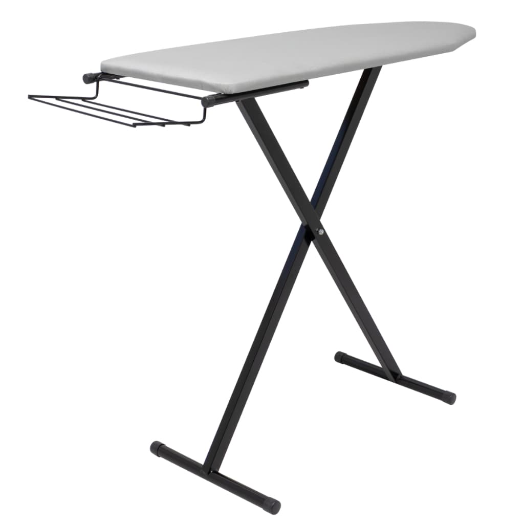 Mesa Tábua De Passar Roupa Tecido Térmica Prática Porta Ferro Dobrável Estrutura Preta