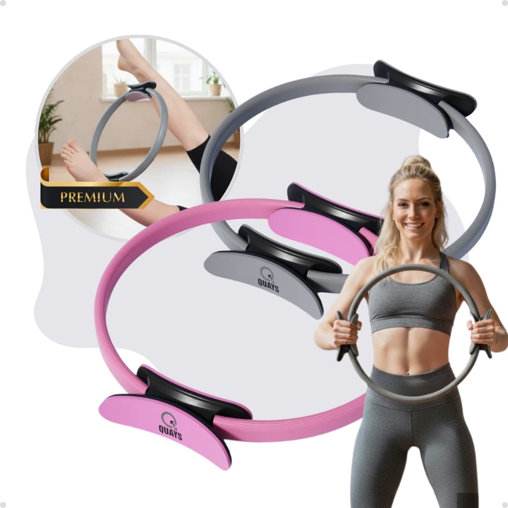 Anel Pilates Yoga  Aro Tonificador Fitness para Pernas, Glúteos, Braços e Abdômen  Exercícios, Alongamento, Treino