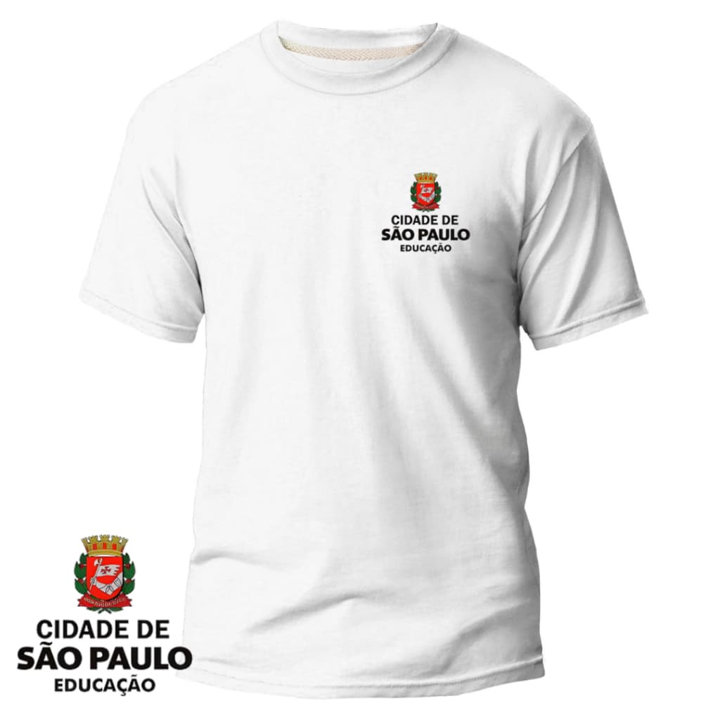 Camiseta / Camisa Uniforme Escolar Da Cidade De São Paulo Uniforme Para Escola Adulto e Infantil