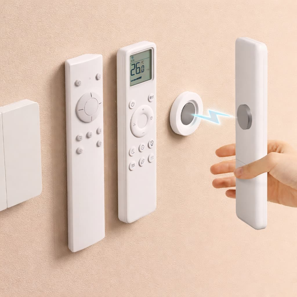Suporte Magnético Para Controle Remoto Com Adesivo Gancho Organizador Ímã