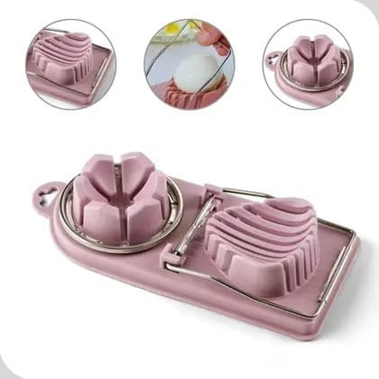 Cortador e Fatiador de Ovos em Aço Inox Plasvale – Utensílio de Cozinha Resistente e Prático