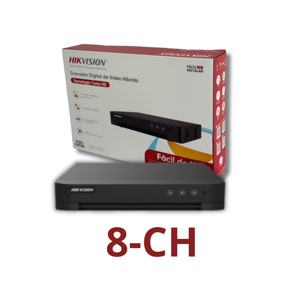 DVR GRAVADOR DIGITAL HIBRIDO 8 CANAIS  DS-7208HGHI-M1/T HIKVISION