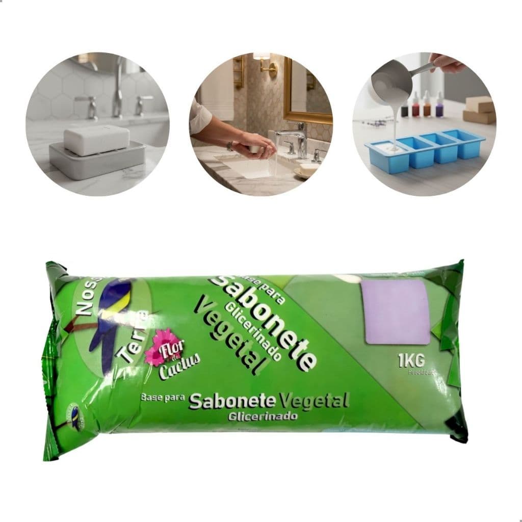 Base Glicerinada Cactus Vegana Para Sabonetes Veganos Nossa Terra 100% Vegetal