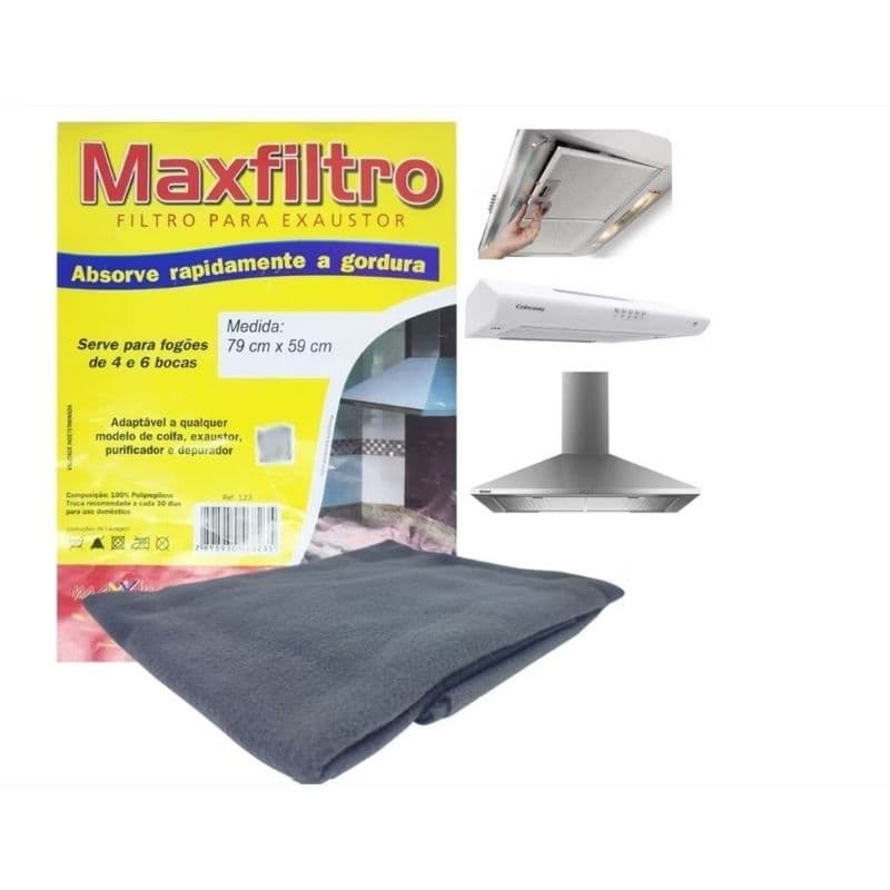 KIT COM 2 ou 4 Filtros Exaustor Depurador Coifa Manta Tamanho Universal