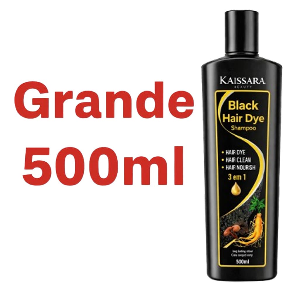 Shampoo Tonalizante Preto Grande 500 Ml Kaissara - Tintura - Preta Para Cabelos