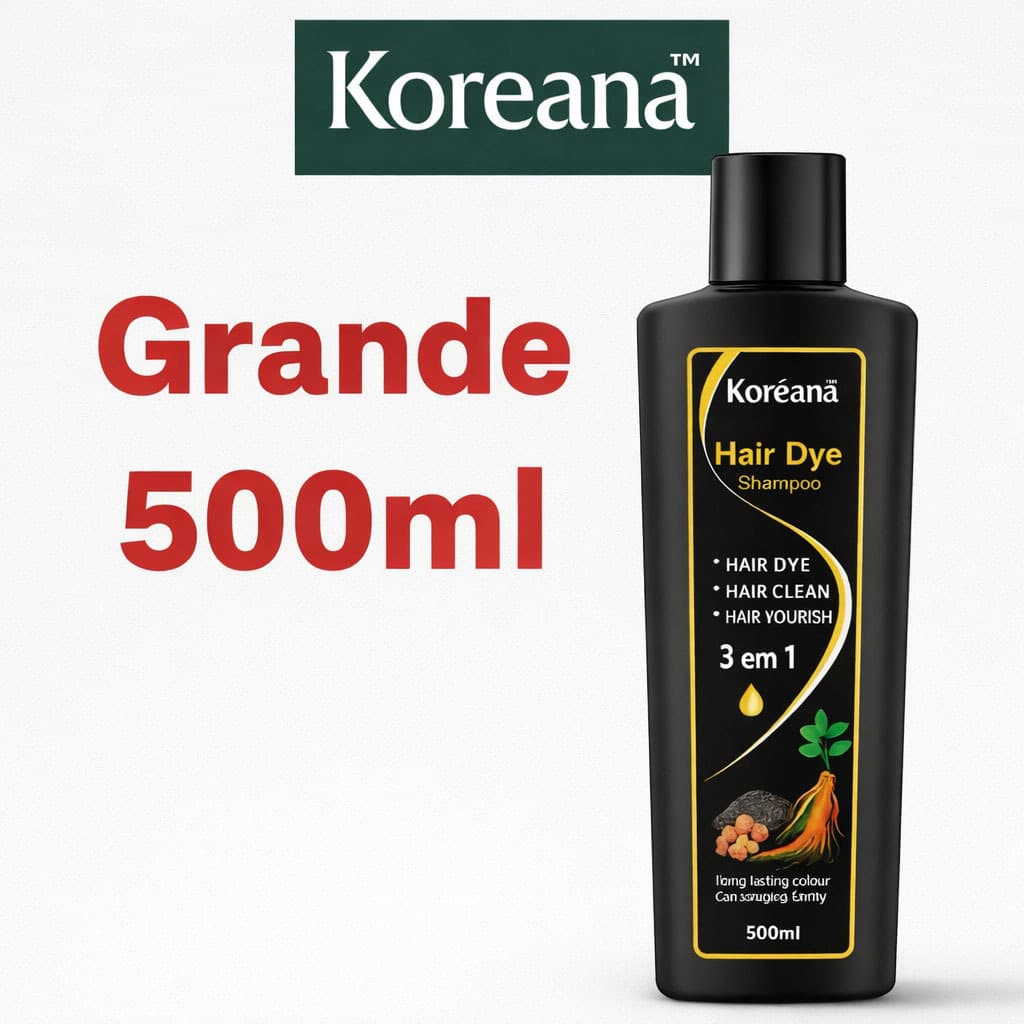 Shampoo Tonalizante Preto 500ml – Cobre Cabelos Brancos Instantaneamente