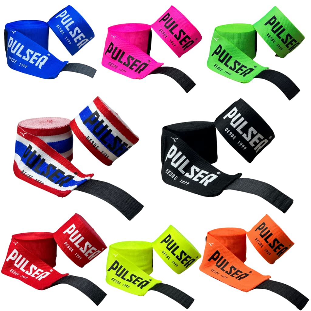 Par Bandagem Elástica Atadura 3 Metros Pulser Boxe Muay Thai Lutas