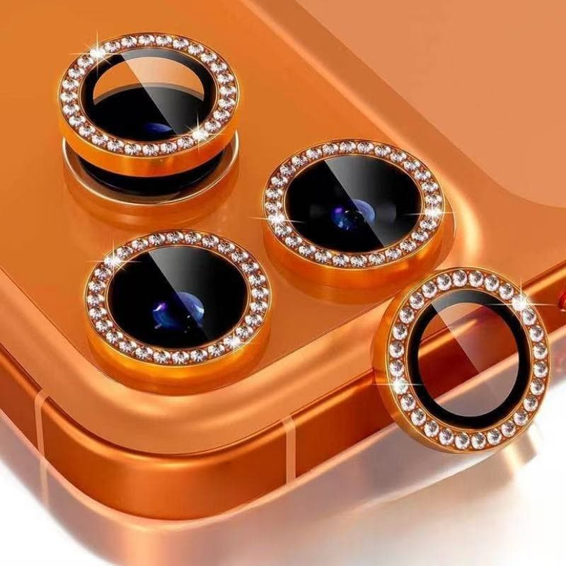 Kit 3 Unidades Película De Câmera Com Strass Compatível Para Iphone 17 Pro /17 Pro Max