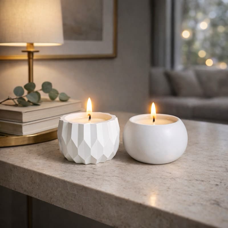 Kit 2 Velas Aromáticas Artesanal Premium Recipiente Reutilizável