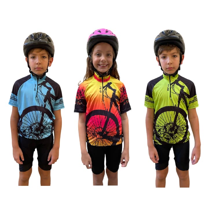 Camisa de Ciclismo Infantil Bike Blusa Crianças Bicicleta Kids BeFast