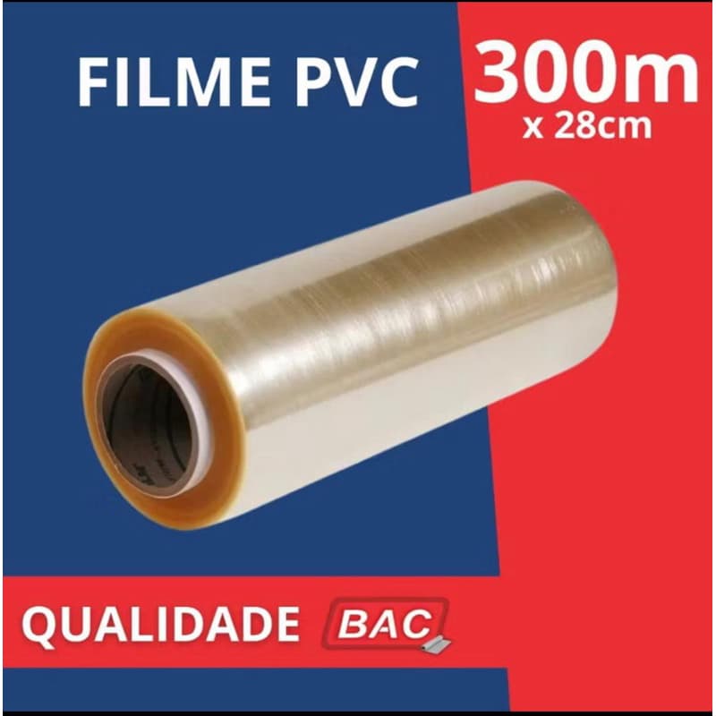 Rolo Plástico Filme Pvc 28cm X 300m Bobina 28x300
