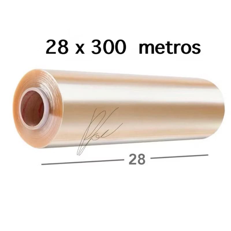 Rolo Bobina Plastico Filme Pvc Esticavel Resistente 28cm X 300m