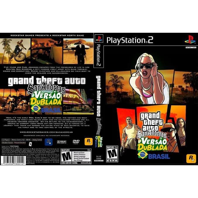 G.T.A San Andreas (Dublado) - Playstation 2 + CAPA DVD
