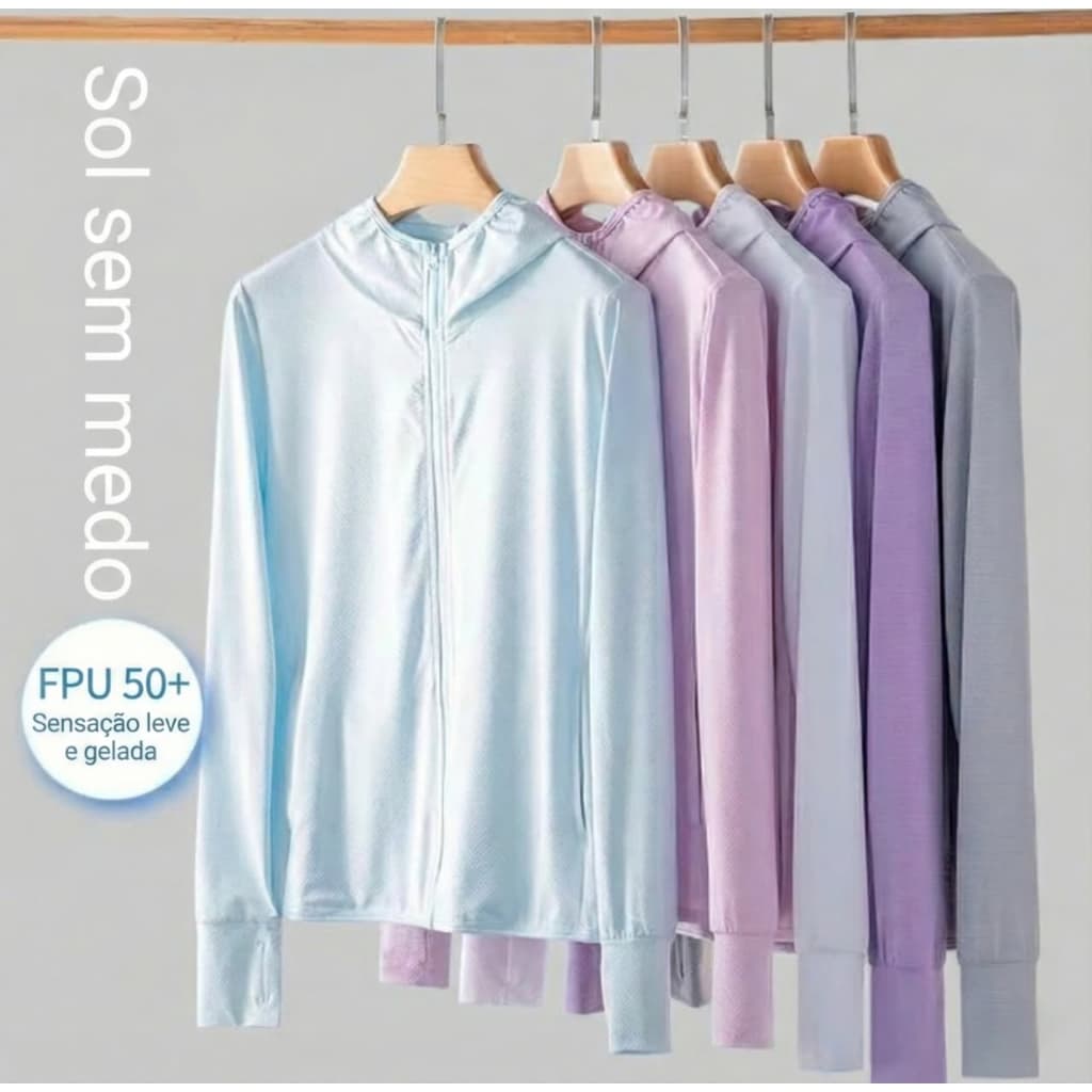 Jaqueta Feminina Corta Vento Leve DryFit Esportes Caminhada Corrida Seca rápido