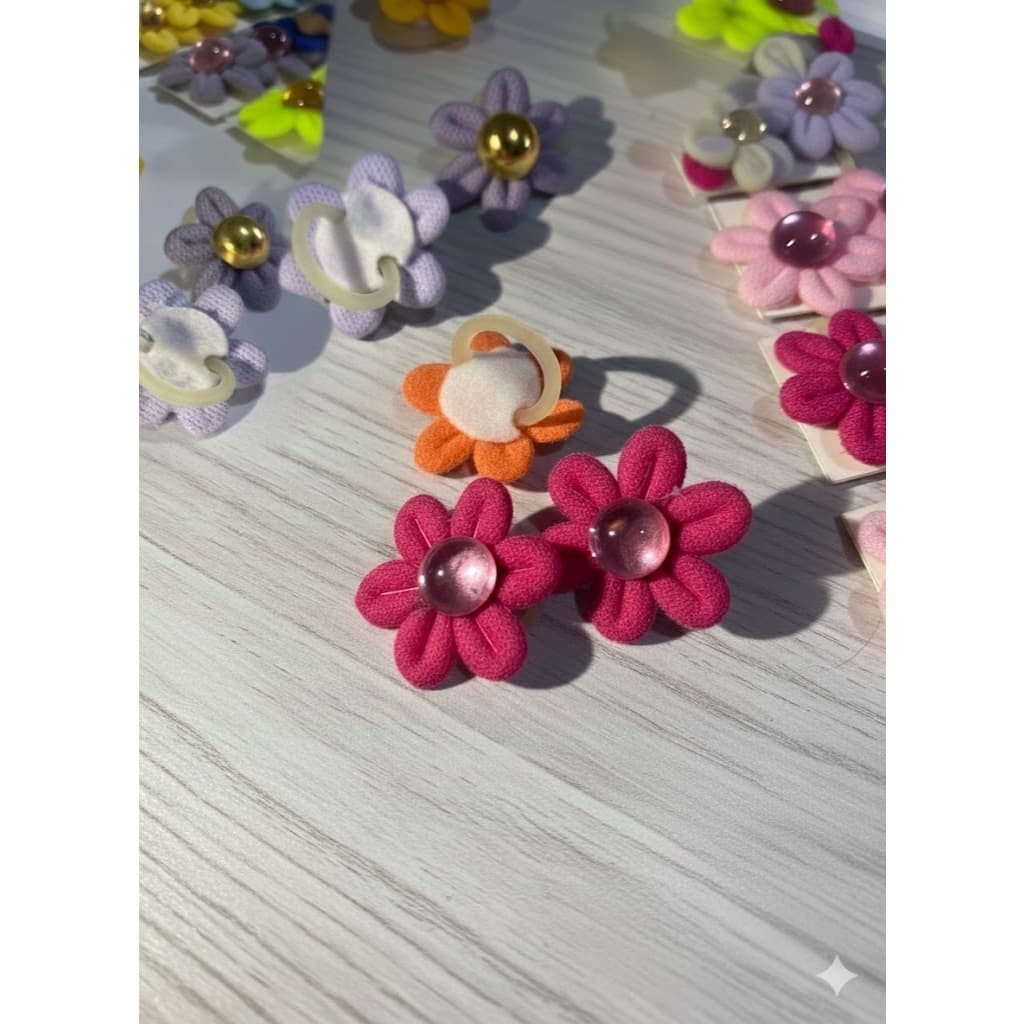 Laços Pet Modelo Flor Prensada #Kit 20 Lacinhos Coloridos - #Banho e Tosa # Pet Shop