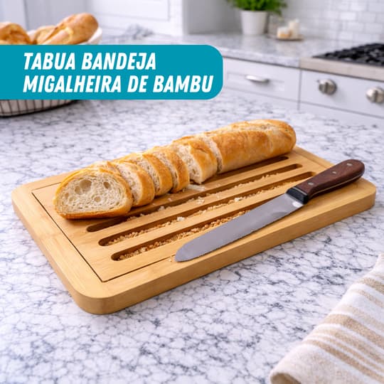 Migalheira de Bambu Bandeja Tabua de corte Para pãos pao bolo frios 4 em 1