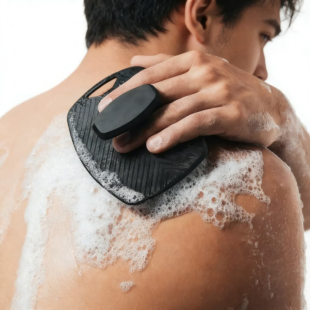 Silicone macio esfoliante escova limpador manual de limpeza corporal purificador chuveiro massagem suave escova de banho