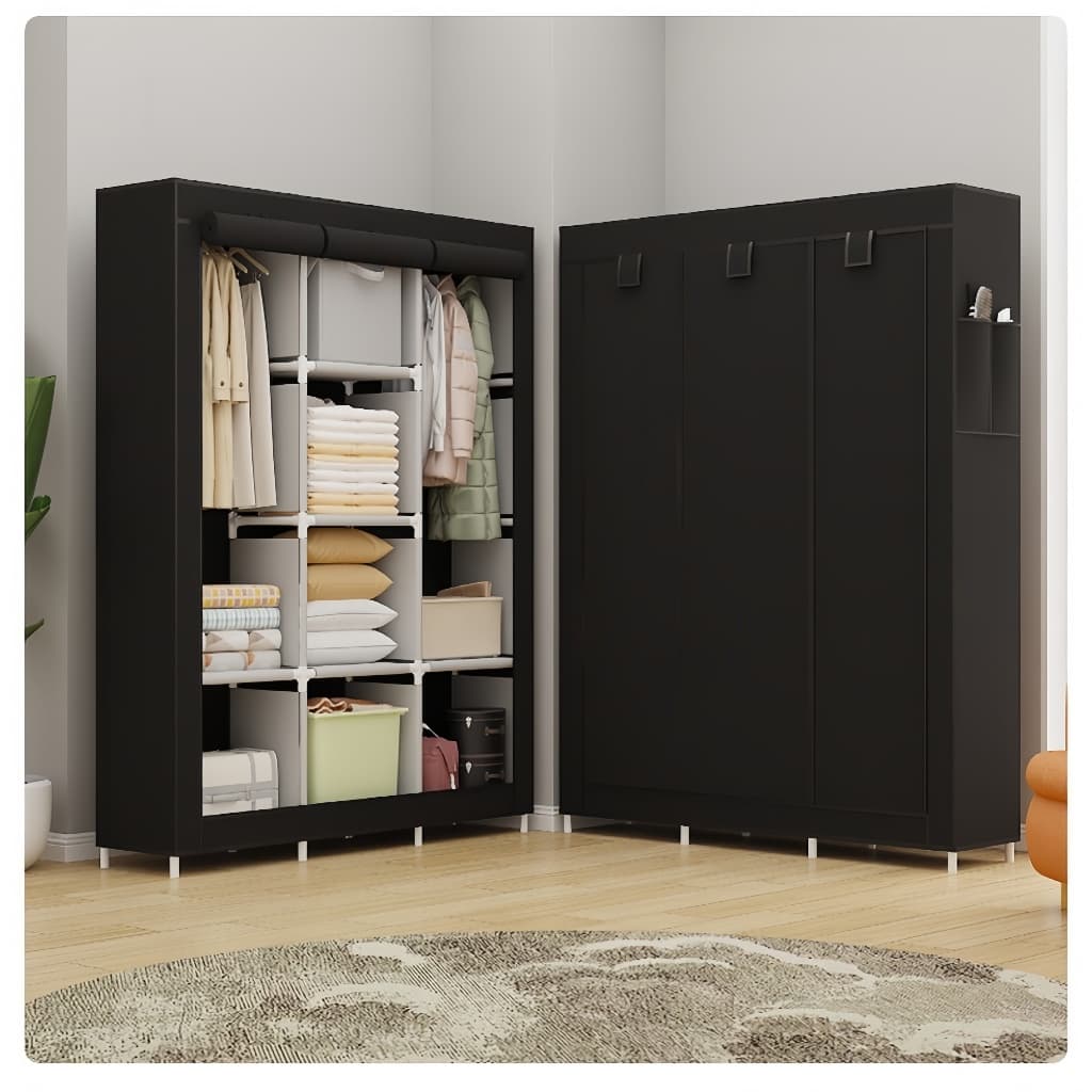 Guarda Roupa Dobrável Armário Organizador Multiuso Roupeiro Cabideiro Sapateira