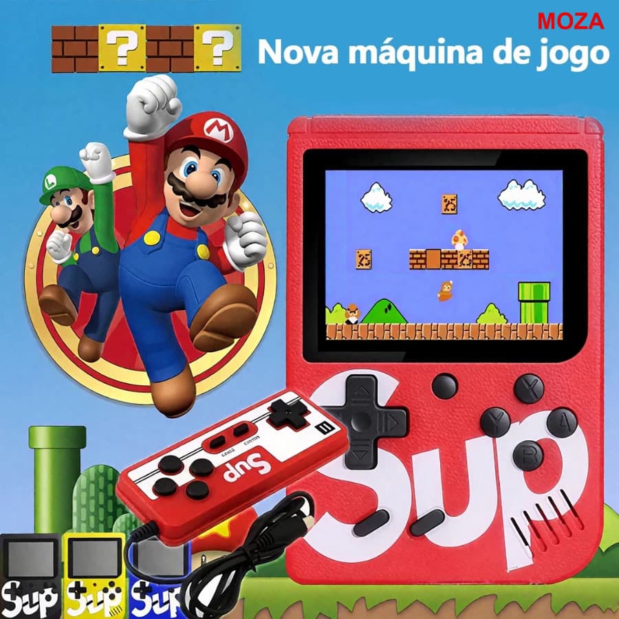 Mini Console Nintendo: +400 jogos para 1 ou 2 players! Diversão com clássicos retrô e os melhores dos anos 80.